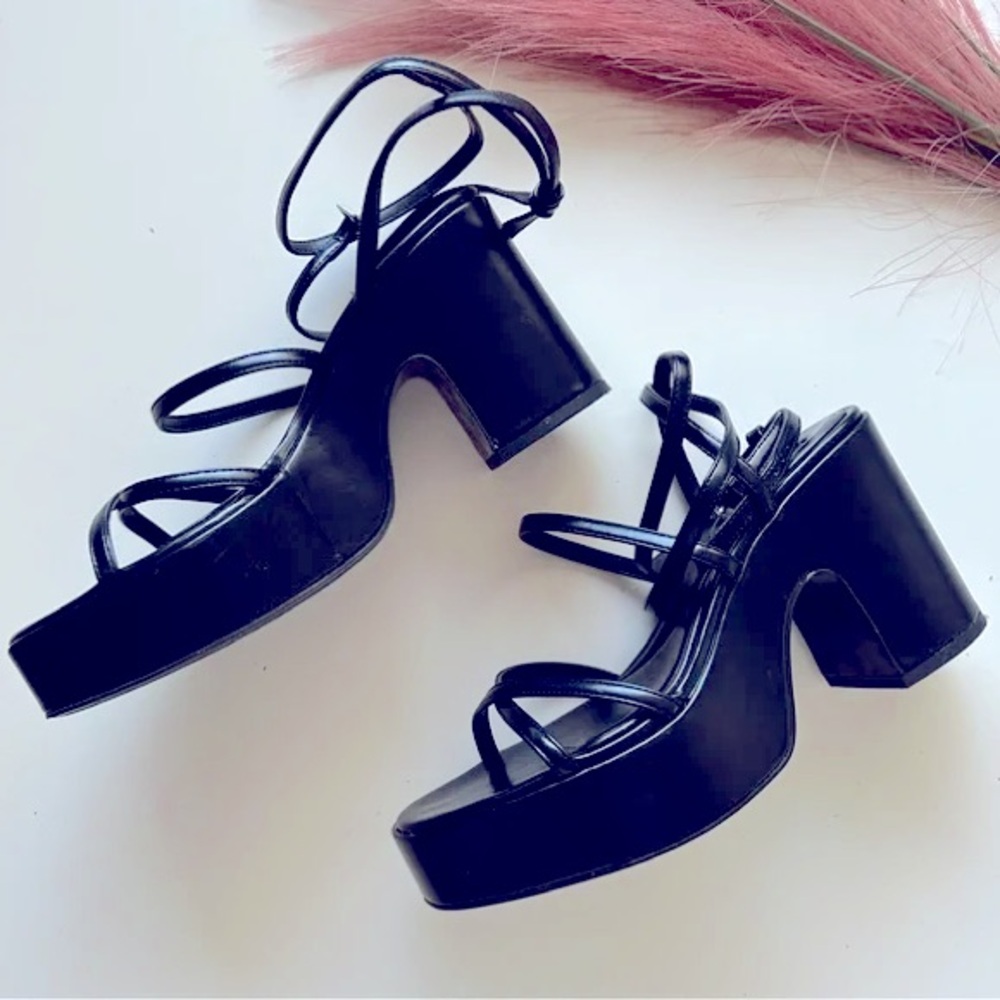 Elegant Black Strappy Heels